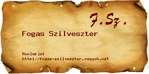 Fogas Szilveszter névjegykártya